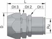 Муфта двойной фиксации для соединения металлорукава в стальной оплетке с гладкой стальной трубой - схема